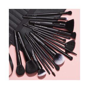e.l.f. Ultimate Makeup Brush Set & Travel Roll, 17pc Brush Kit with Vegan Leathe